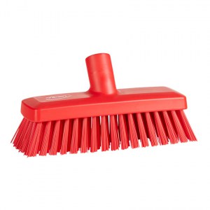 Vikan 70424 Compact Wall/Deck Scrub 225 mm Hard Red